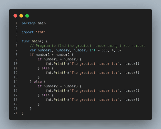 Nested If-Else Example